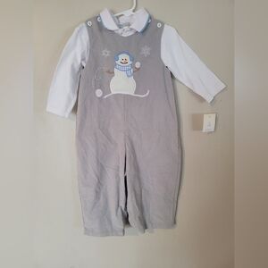Petit Ami White Cotton Baby Outfit